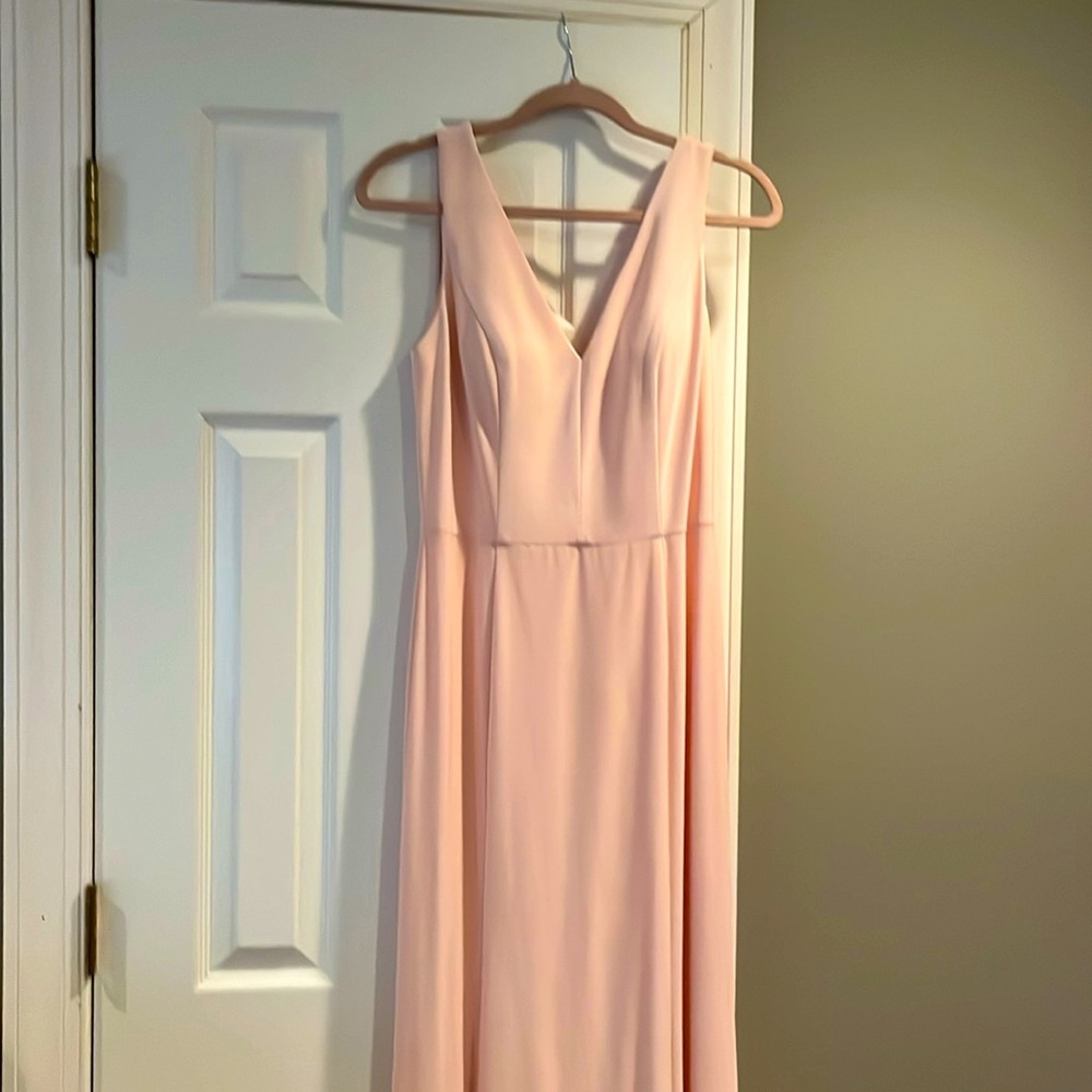 Amsale Nouvelle size 10 blush gown.